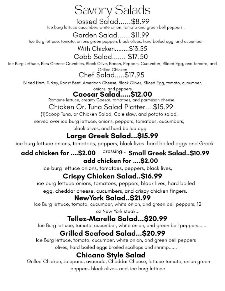 Tellez Marella Diner Menu image 3