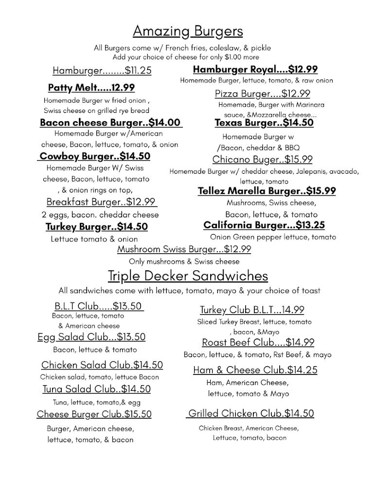 Tellez Marella Diner Menu image 4